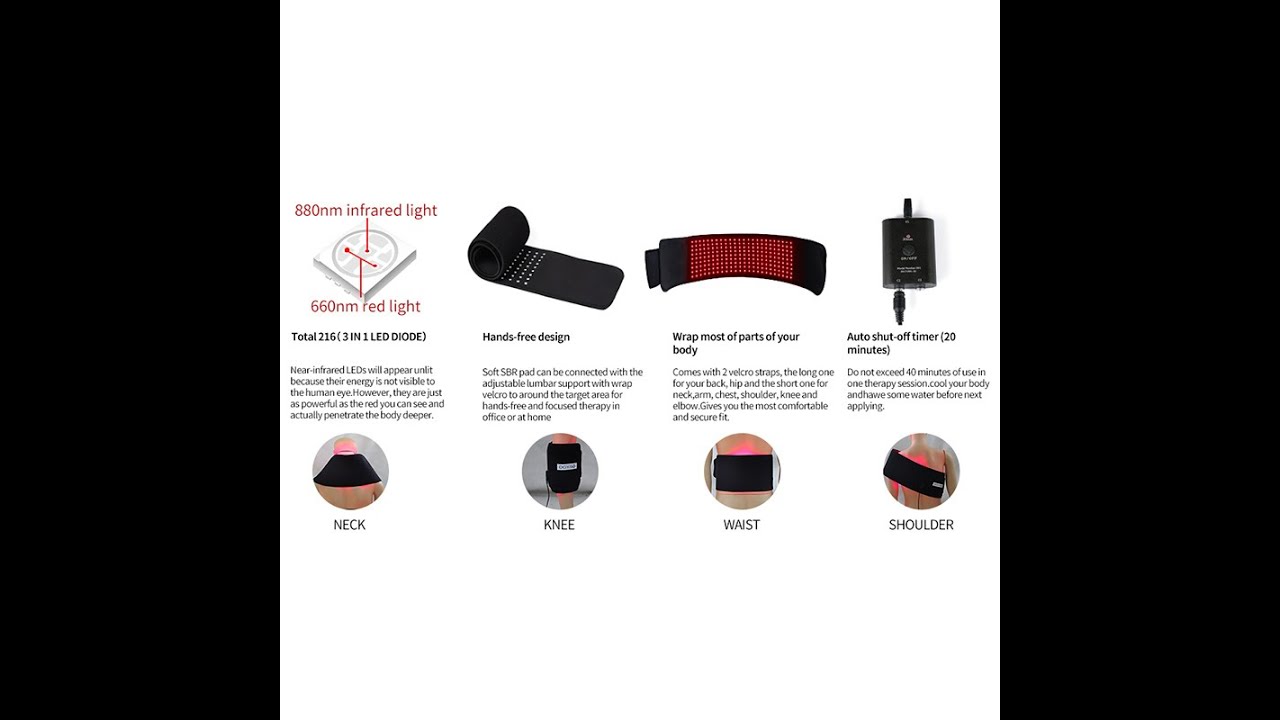 Red Light Therapy Device|DGYAO 2022 Red Light Infrared Slimming Belt Led Light Therapy Waist Brace