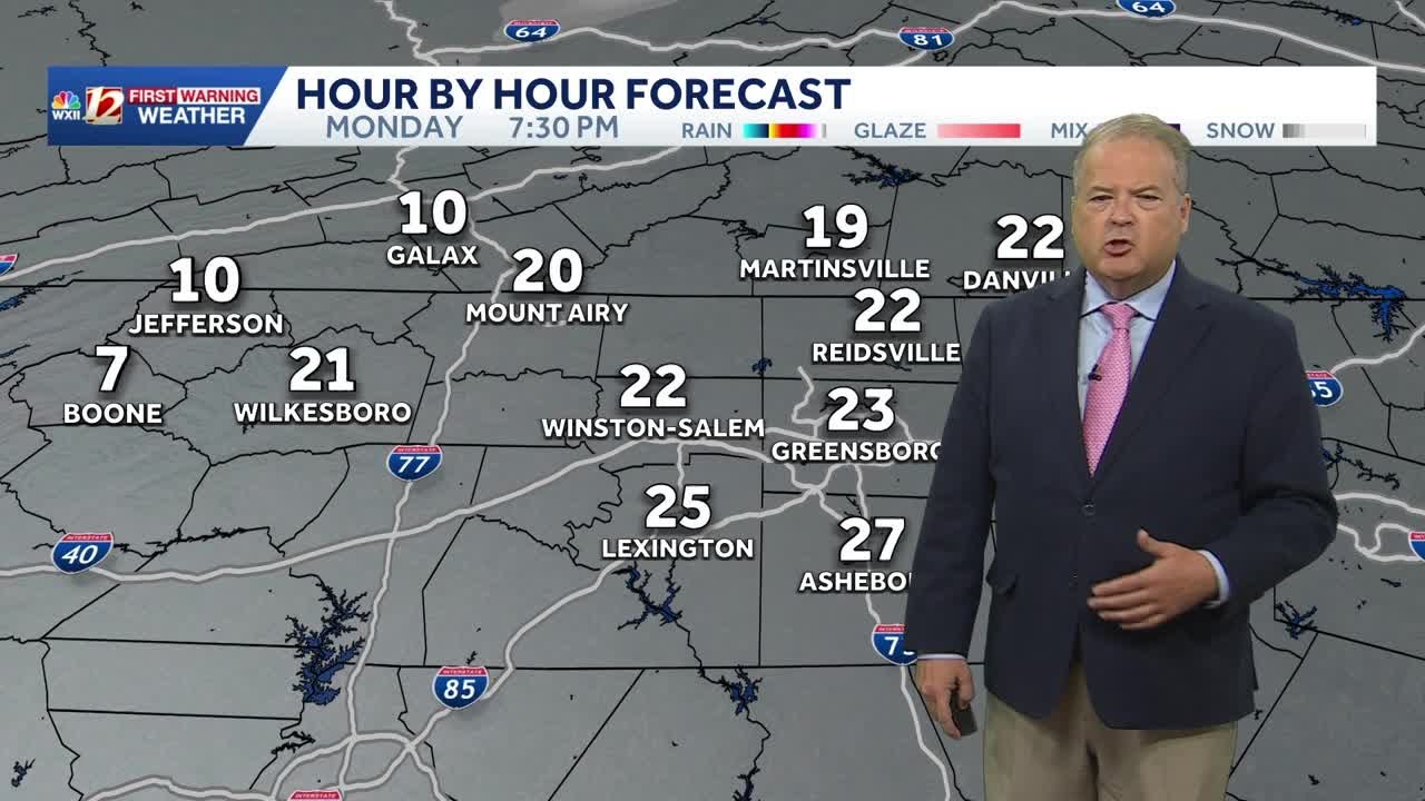 WXII Meteorologist Dave Aiken gives winter storm update 1/24 12 p.m.
