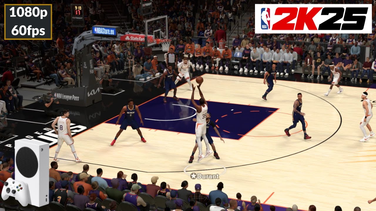 NBA 2K25 Xbox Series S Gameplay - Suns vs Pelicans (1080p 60fps)