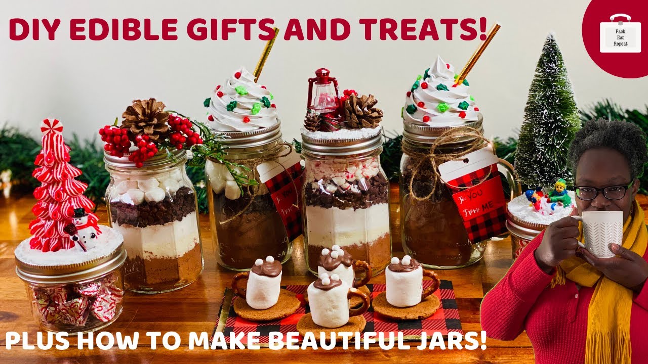 DIY Edible Gift Ideas | Home Made Hot Chocolate | Mason Jar Gifts