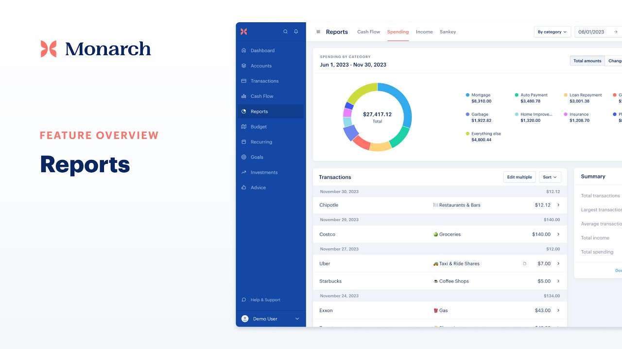 Spending & Income Reports | Monarch Money