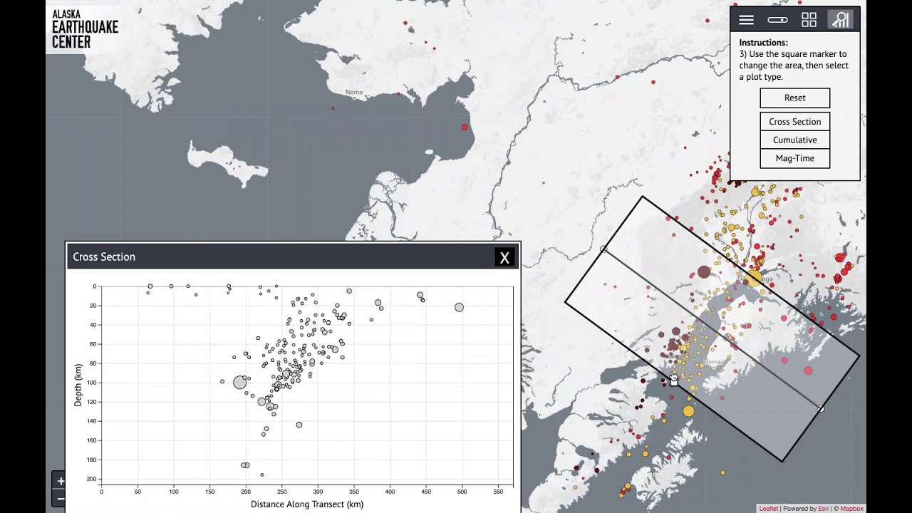 How to explore the interactive seismicity map of Alaska