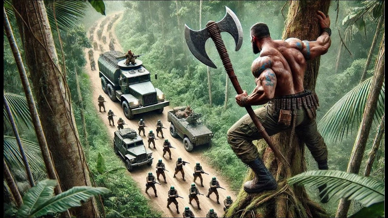 動作電影！日本高手追殺獵人，殊不知獵人擅長叢林作戰，消滅日軍整個小隊