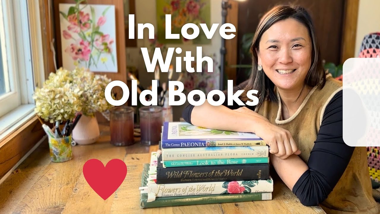 The Best Vintage Floral Books Tour (and paintings I created from them)
