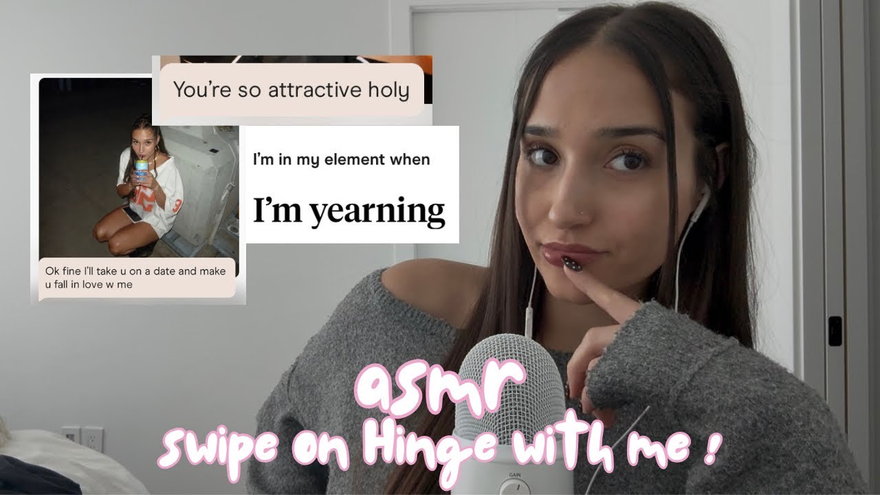 asmr - swipe on Hinge with me ! 