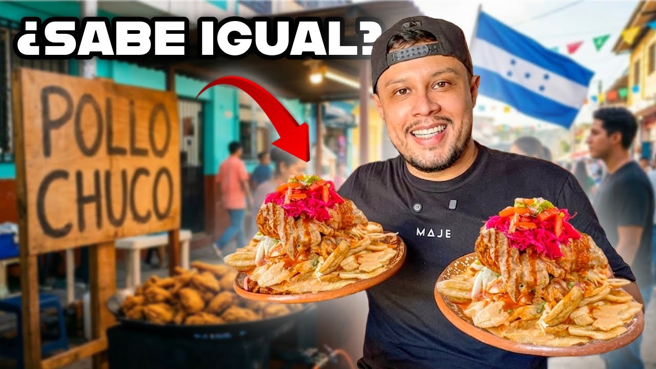 Probando POLLO CHUCO en NICARAGUA 🇳🇮 | ¿Sabe igual que en HONDURAS? 🇭🇳🤔