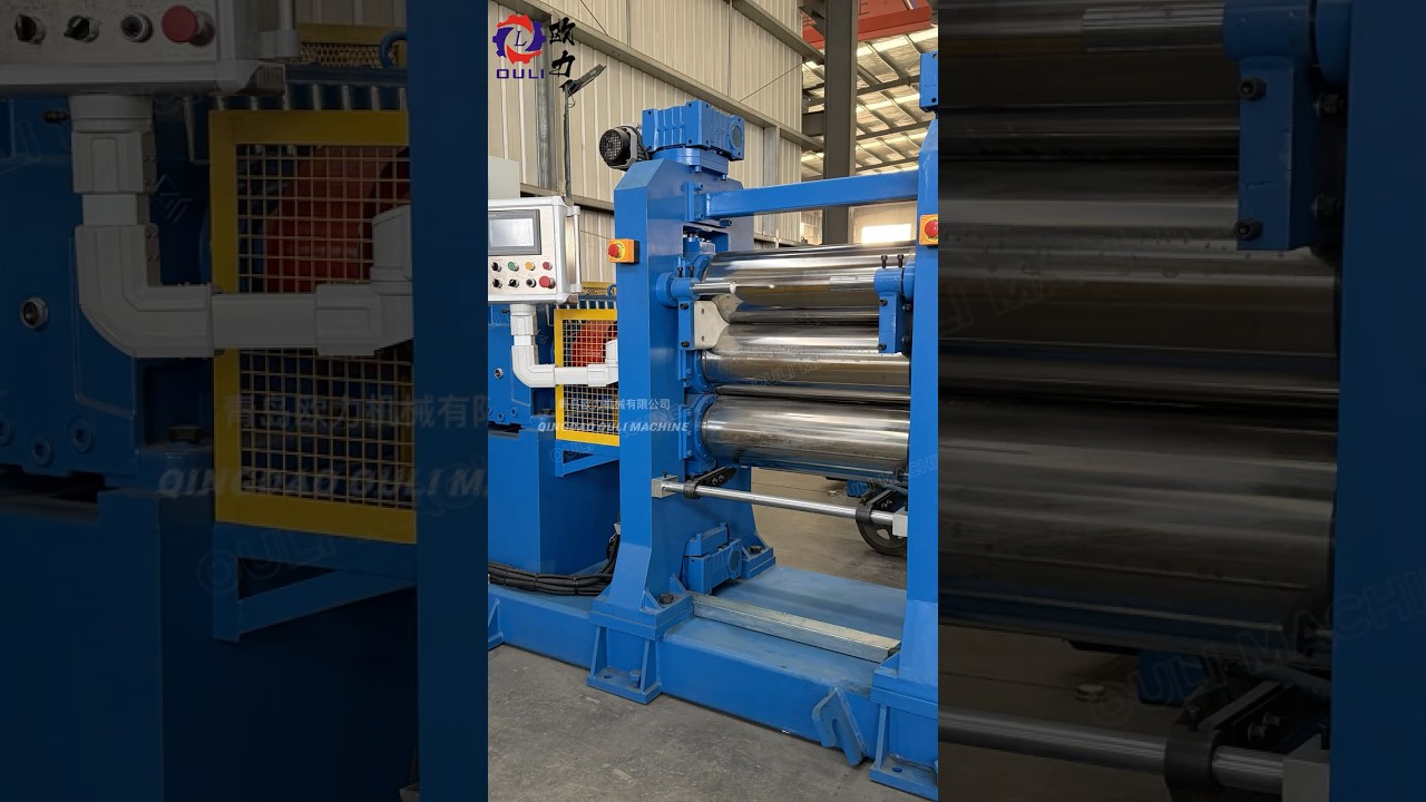 3 roller type rubber calender machine for making rubber sheet and plastic products