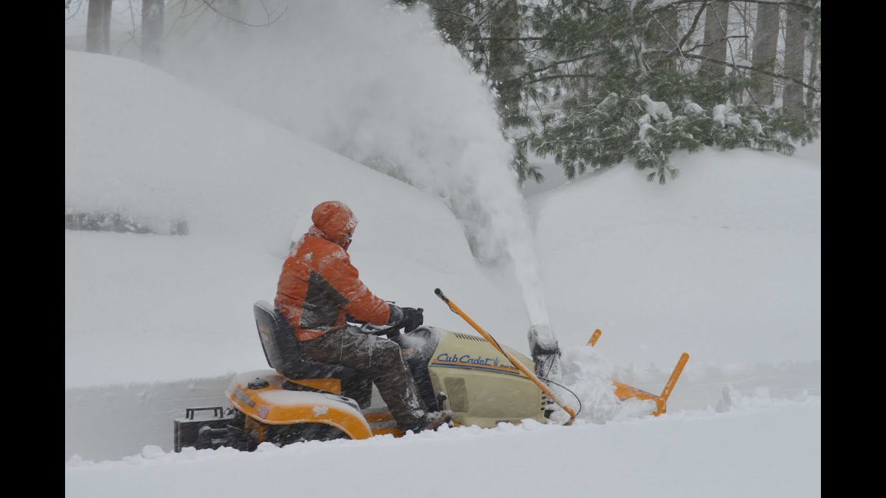 Cub Cadet Tractor-Mounted Snow Thrower During Snowzilla (2016)
