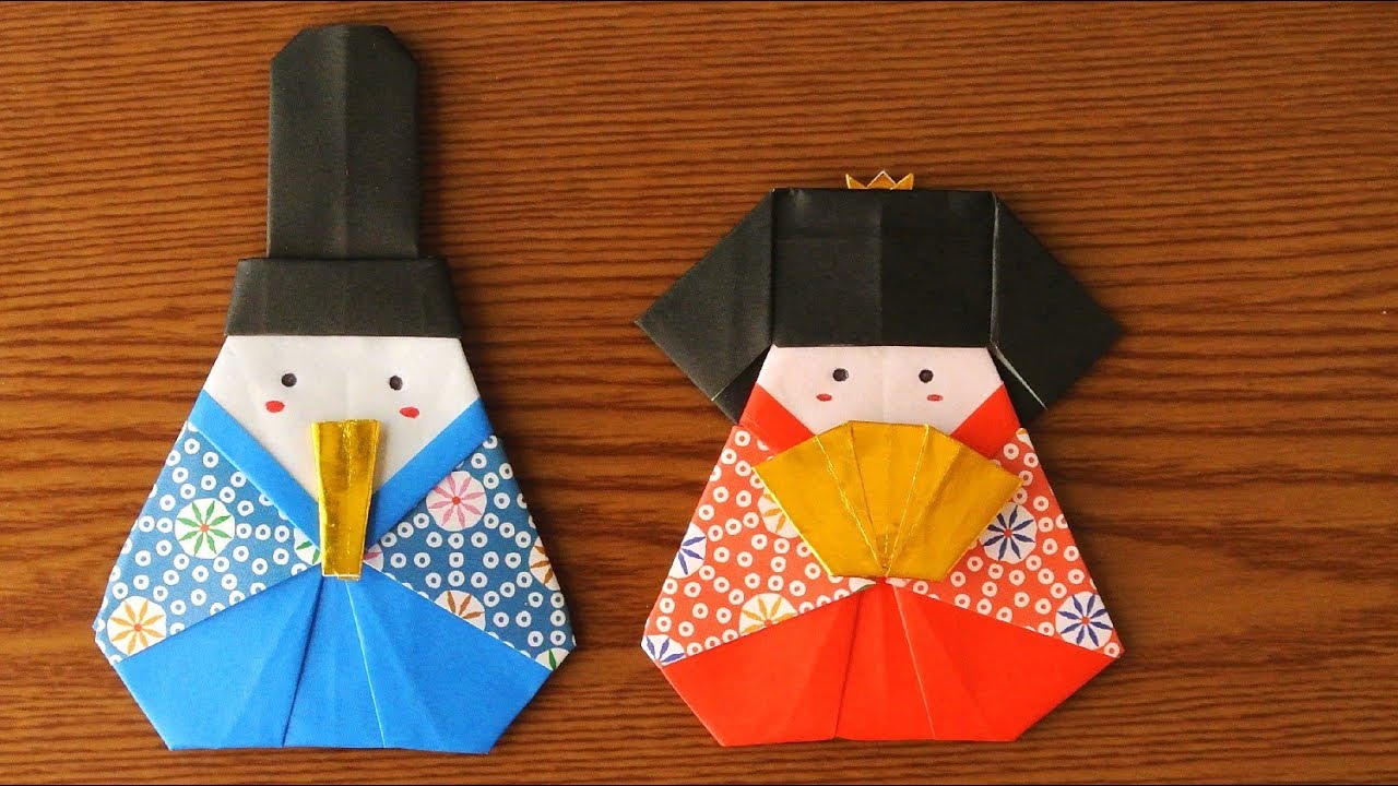 折り紙　お雛様の作り方　Origami Hina dolls instructions