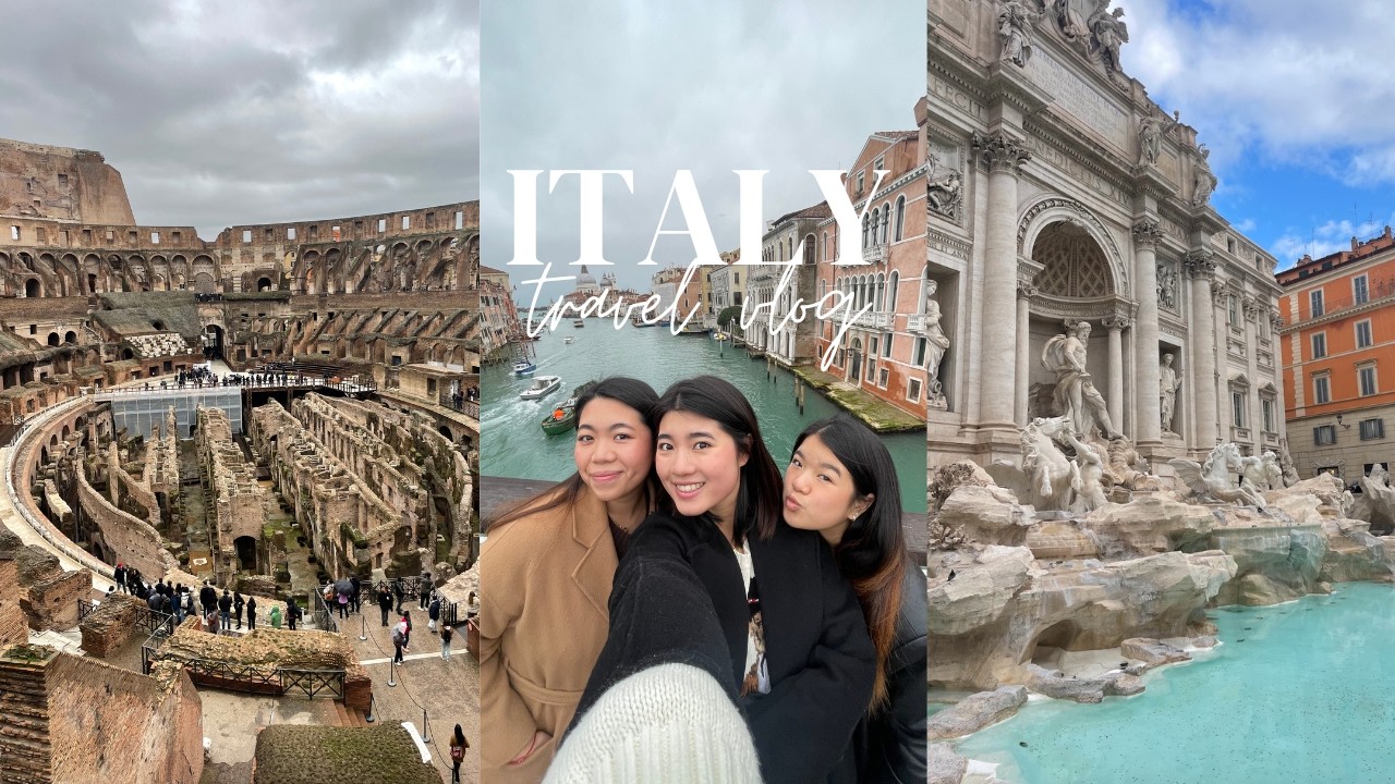 italy vlog | venice, rome, doge palace, trevi fountain, colosseum, pasta & gelato