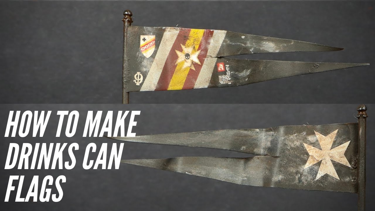 How to make drinks can flags for Warhammer (or other tabletop games) #warhammer #dnd #grimdark