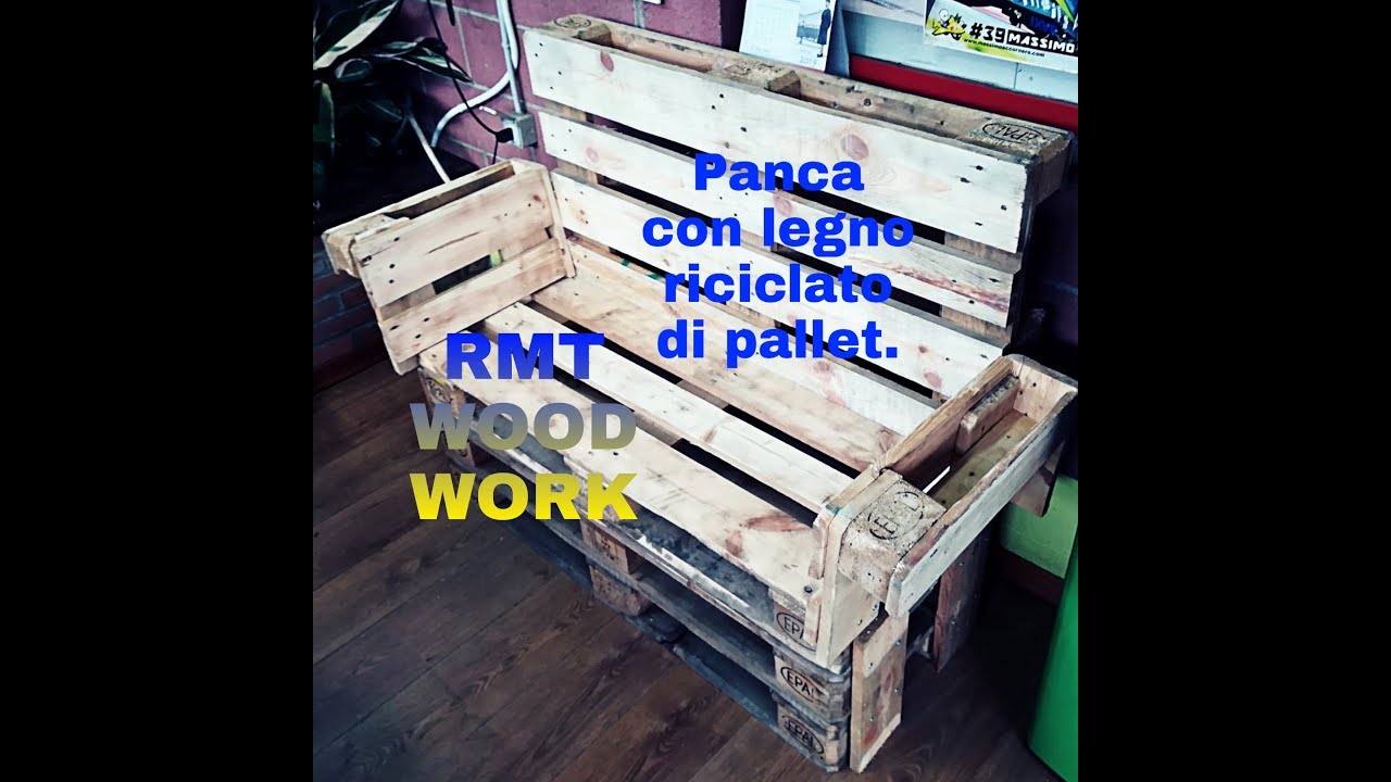 Panca con Legno Riciclato di Pallet.