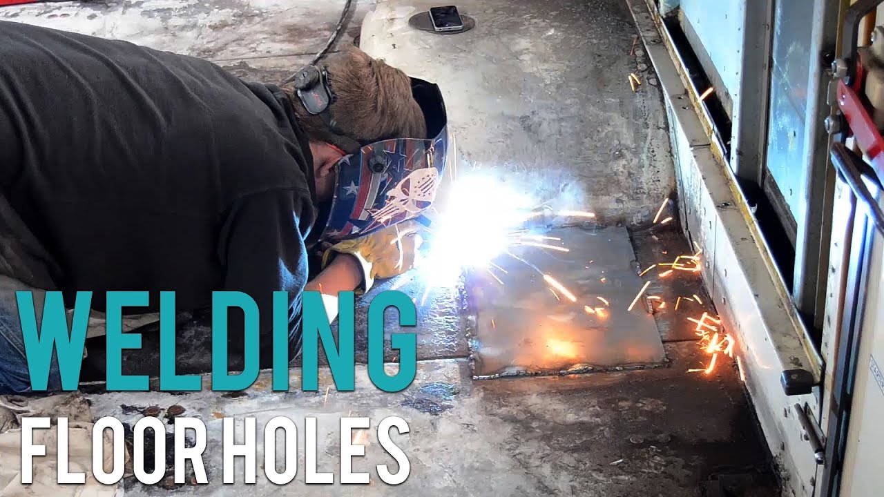 Sealing Floor Holes with Pennies & Welding, Naming the Bus-- School Bus Conversion Episode #3