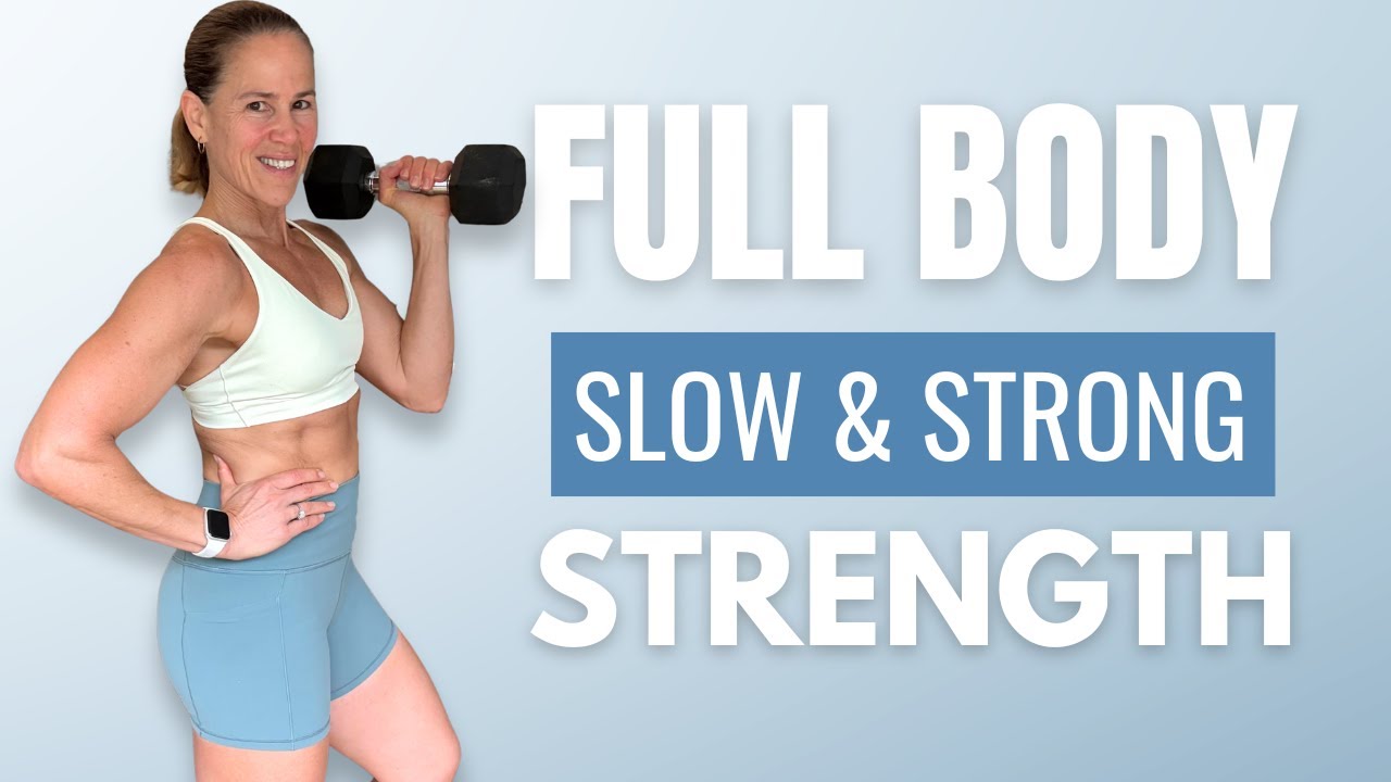 50-Min Full Body Strength Workout | Slow & Strong | Time Under Tension Training with Dumbbells