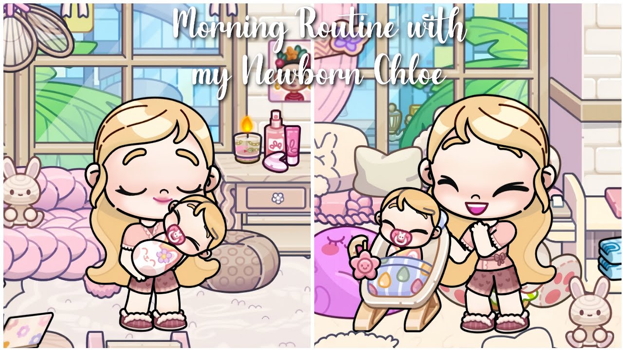 Morning Routine with my Newborn Chloe 🍼 | Avatar World | Pazu