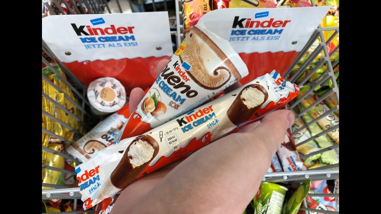 Kinder Ice Cream - unwrapping