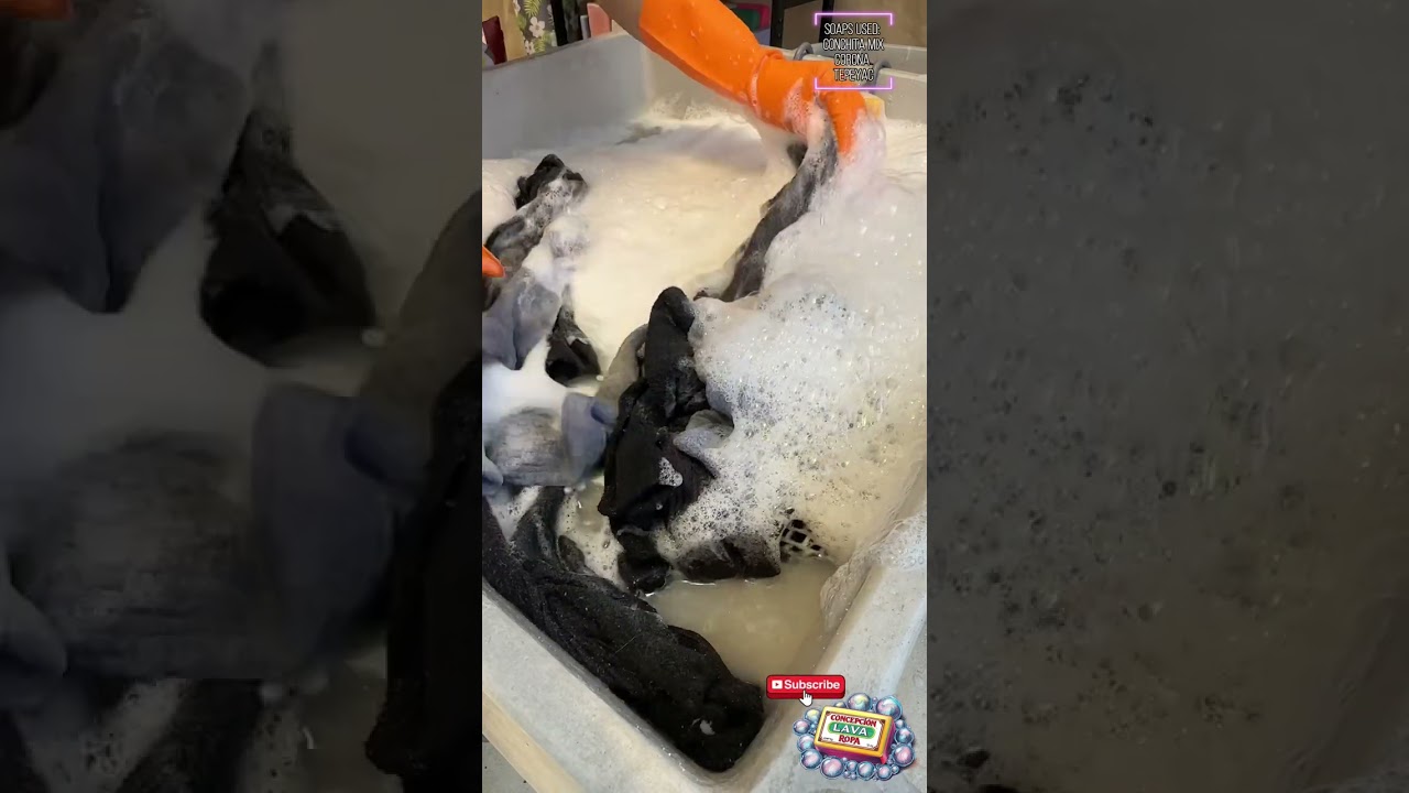 ASMR - 10 minutes handwashing clothes
