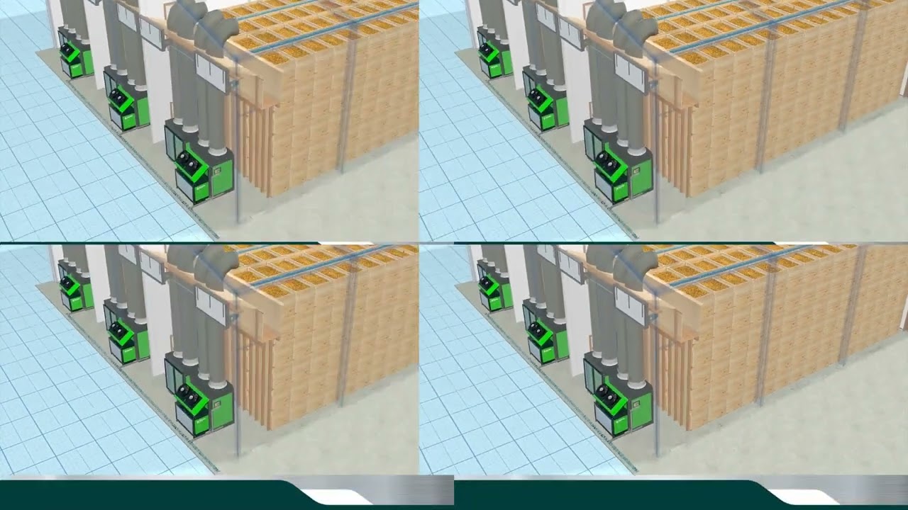 Tolsma Klimaeinheiten für Zwiebellagerung lüften, heizen, Kondensationstrocknen und kühlen Animation