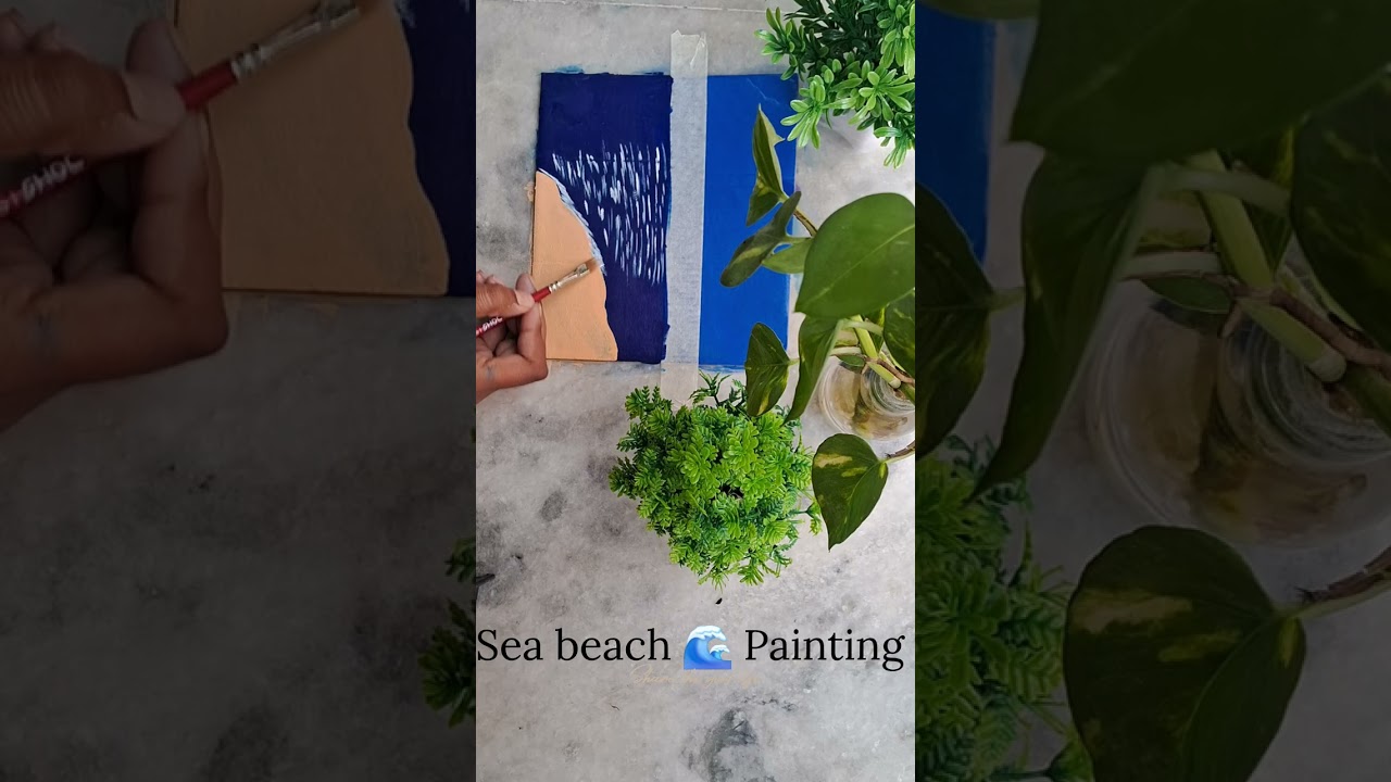 # Sea beach 🌊 #art #painting 