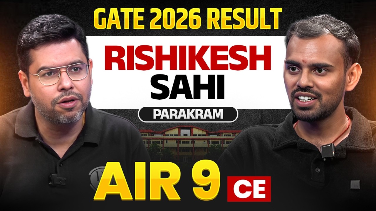 GATE 2026 Result | AIR 9 CE | Rishikesh Shahi | GATE 2026 Topper Interview