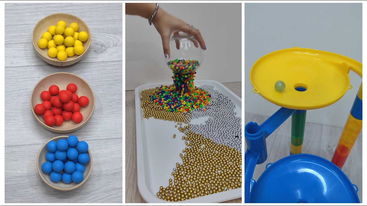 Hypnotic Bead Reversal, Xylophone Magic, Sorting Balls, ASMR Bead Tower, Marble Run Relaxation