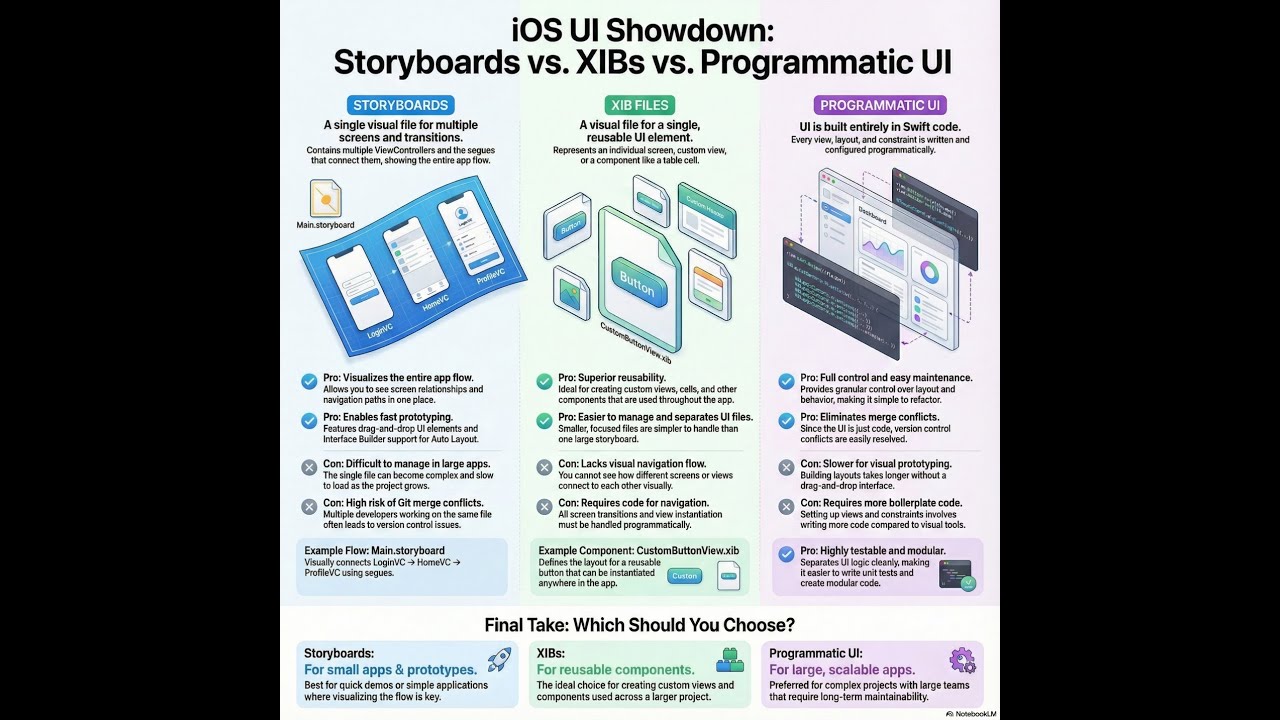 Storyboards vs XIBs vs Programmatic UI in iOS &mdash; What&rsquo;s the Real Difference? | English