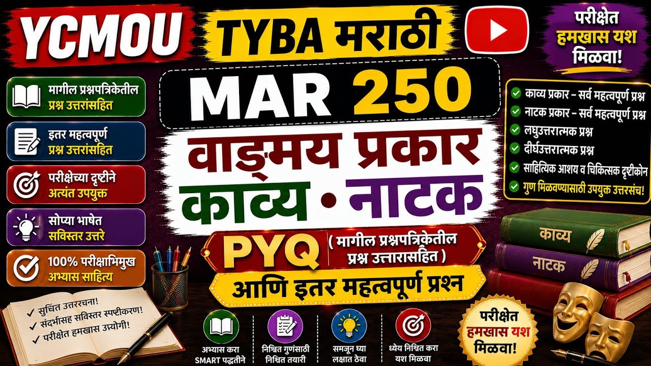 MAR 250 TYBA YCMOU IMP QUESTIONS AND ANSWERS 