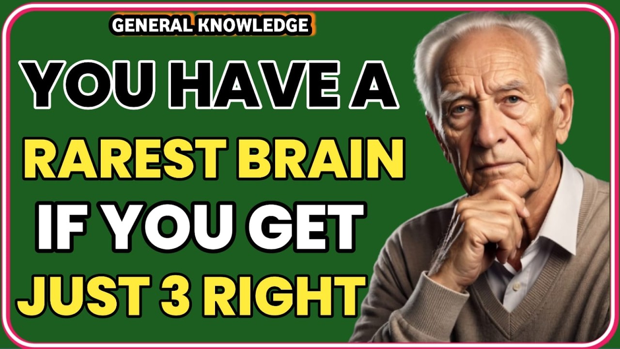 🧠 YOU HAVE A RAREST BRAIN IF YOU GET JUST 3 RIGHT!  Hard Quiz