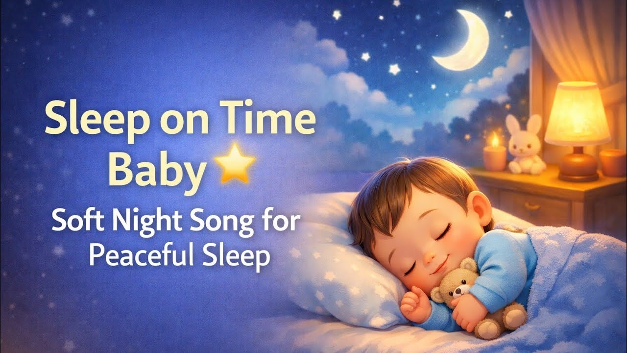 Sleep on Time Baby 🌟 | Soft Night Song for Peaceful Sleep