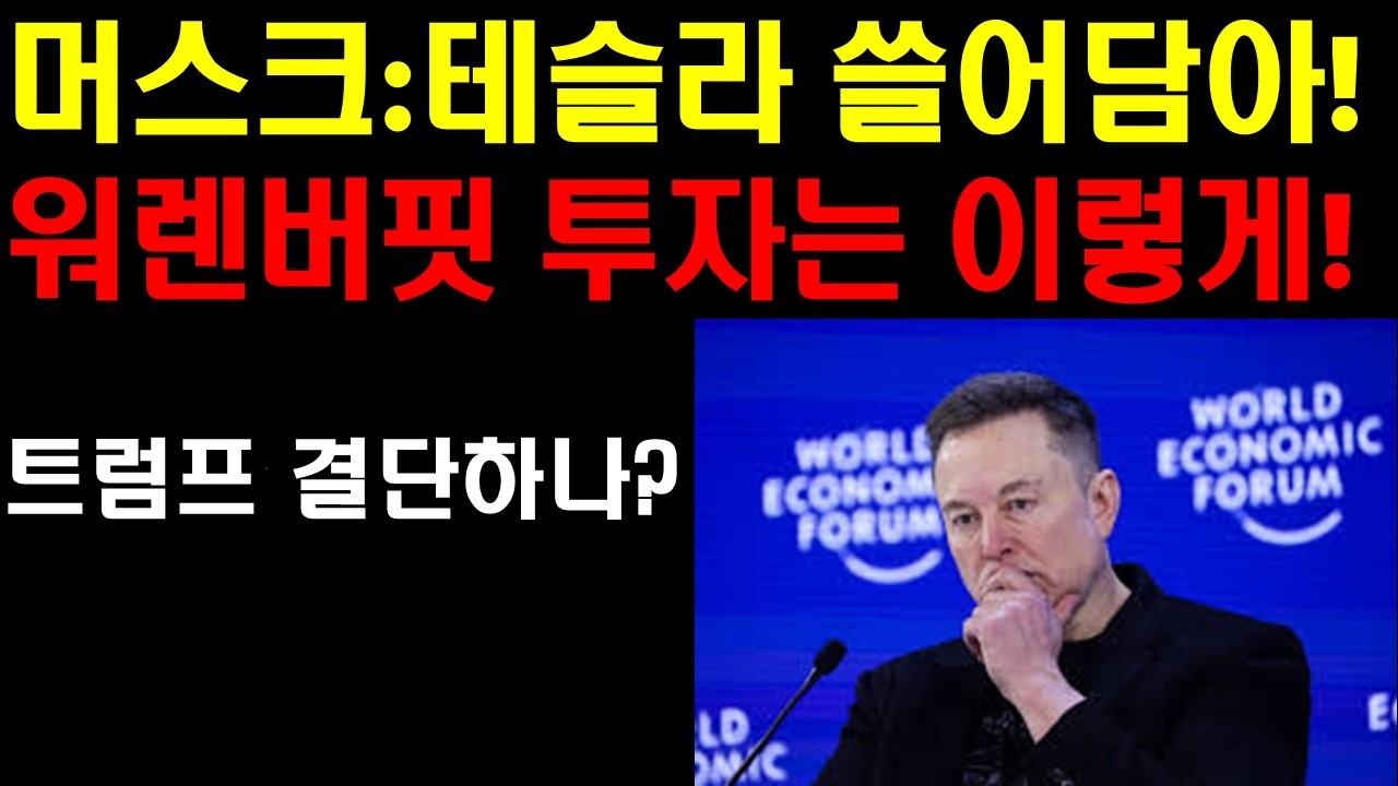 머스크의 확신: 테슬라 줍줍하라! 테슬라 계속 보유해야 하는 이유! 워렌버핏 투자는 이렇게 하라! 월급에만 만족하다가 인생 쓴맛을 보게된다! 포드가 테슬라와 경쟁하겠다는 이유!