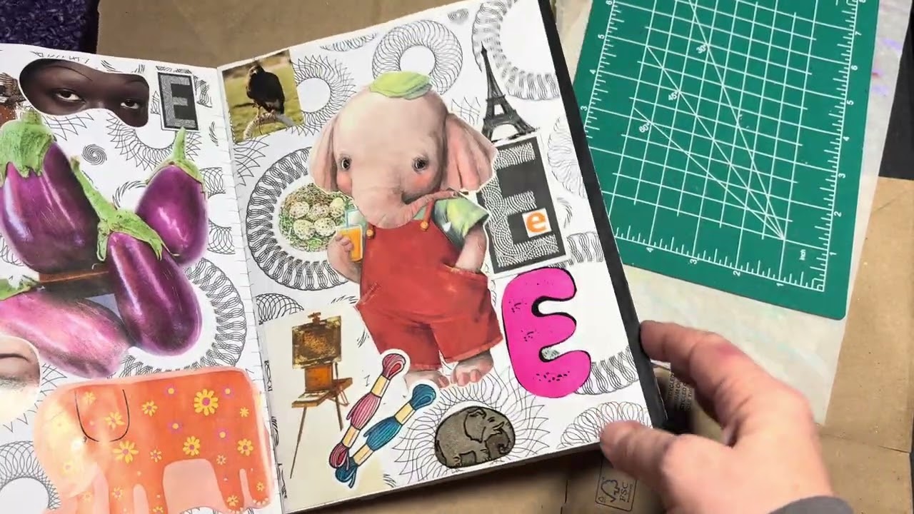 Composition notebook alphabet glue book. 