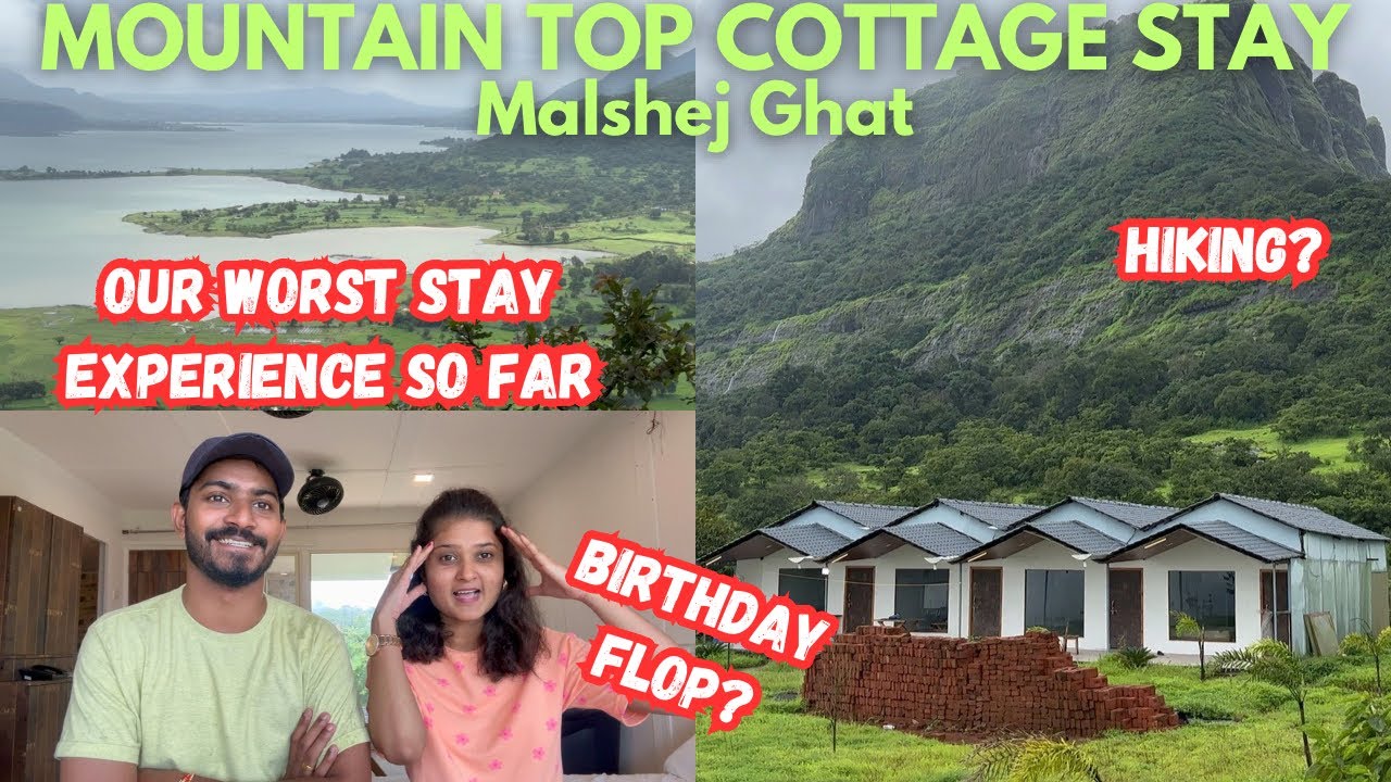 WE HIKED FOR THIS COTTAGE STAY WITH BEST VIEW AT MALSHEJ GHAT#staycation #couple #viral #malshejghat