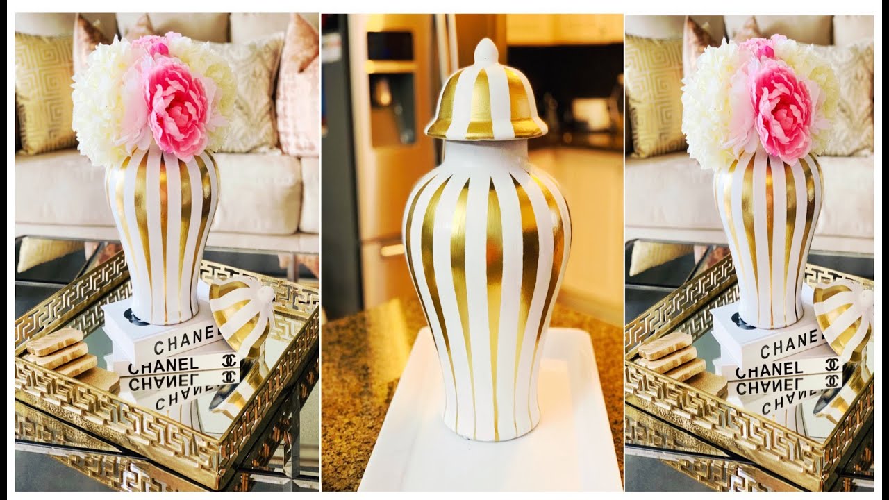 DIY Ginger Jar | How to recreate a Ginger Jar | Glam Ginger Jar | (Cheap and Easy DIY)