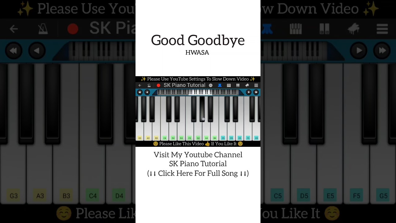 Good Goodbye (Piano Tutorial) 