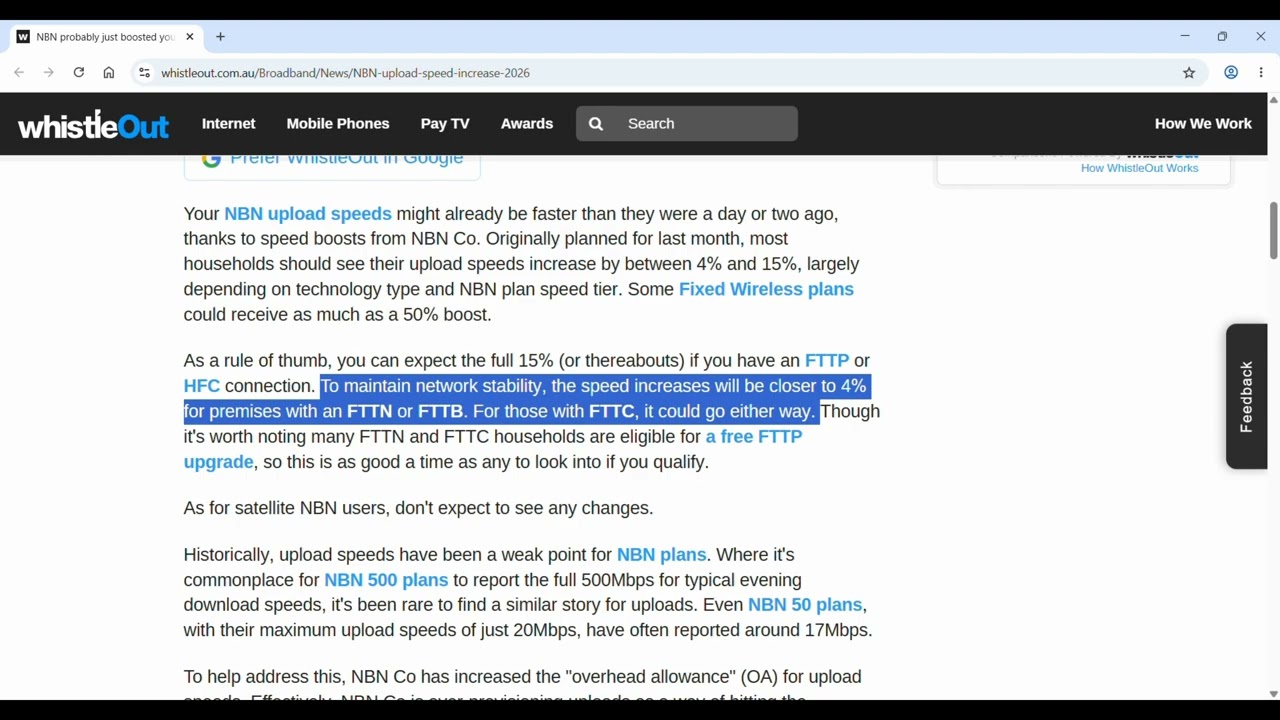NBN - FTTN FTTB FTTC threat to 