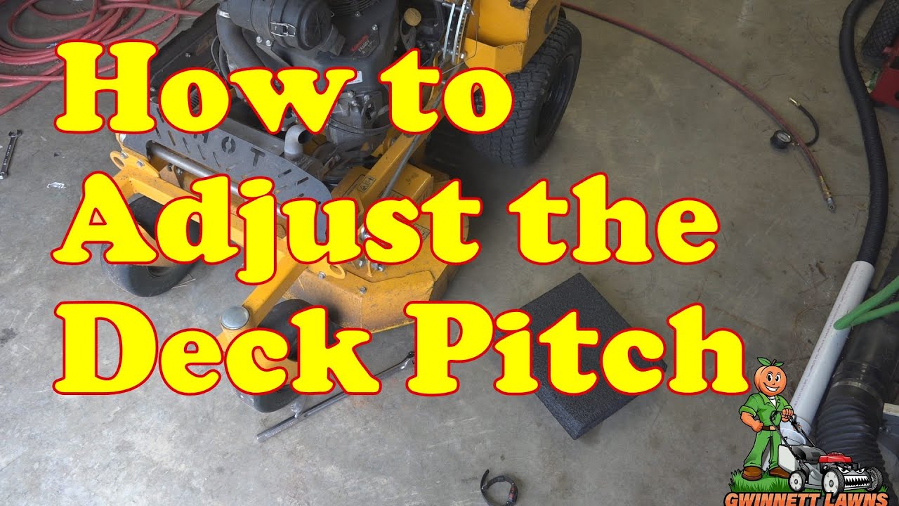 How to adjust the deck pitch on my Wright 36i..SO FRUSTRATING!!!!!