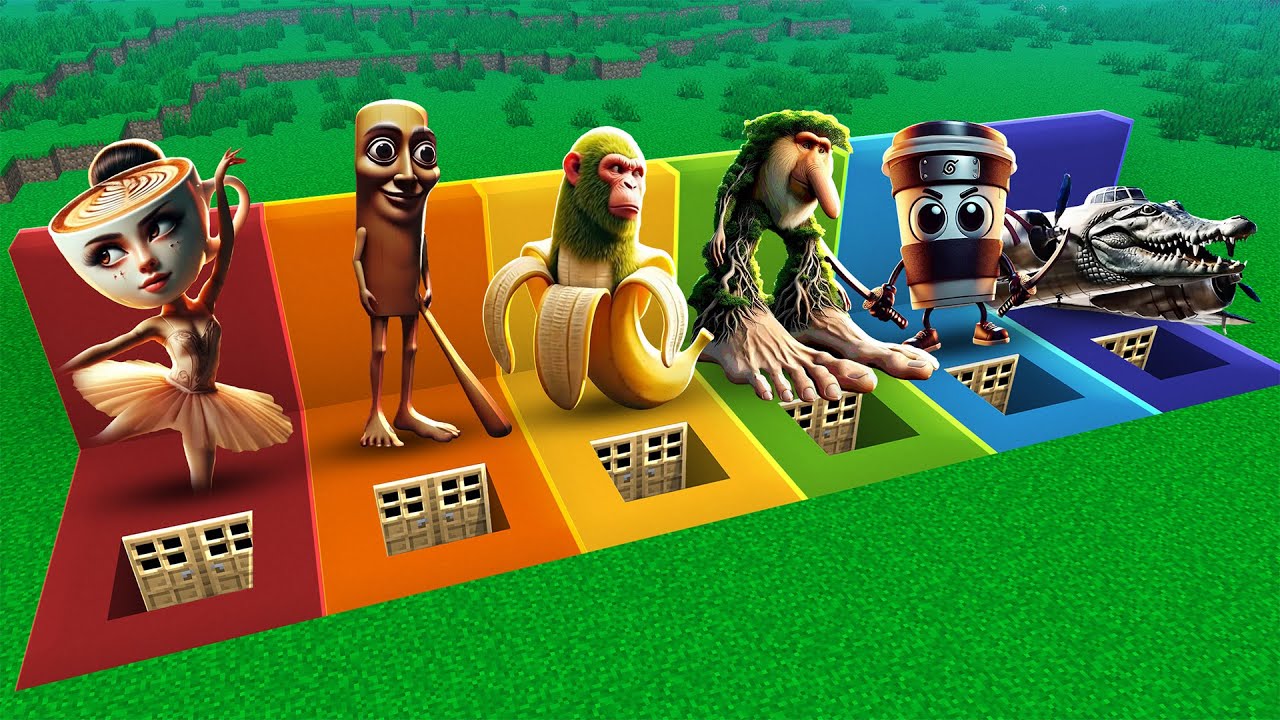 SURVIVAL INSIDE BALLERINA CAPPUCCINO | TUNG TUNG SAHUR | BOMBARDINO CROCODILO BASEMENT in Minecraft!