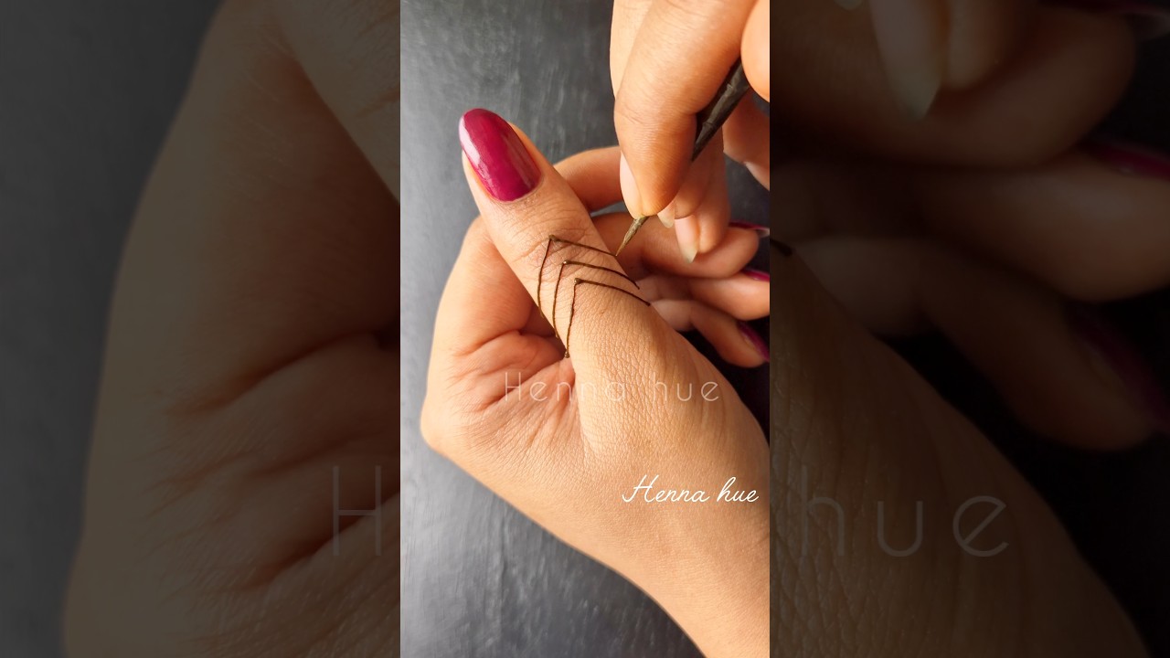 Stylish finger mehndi design #henna #mehndi #mehandi #shorts #mehndidesign #thehennahue #hennatatto