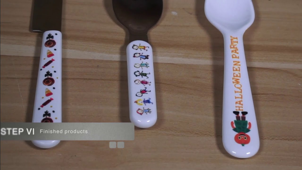 Longforte - Shrink Wrap Bag Demo Video - Sublimation Printing onto Polymer Kids Cutlery Using Oven