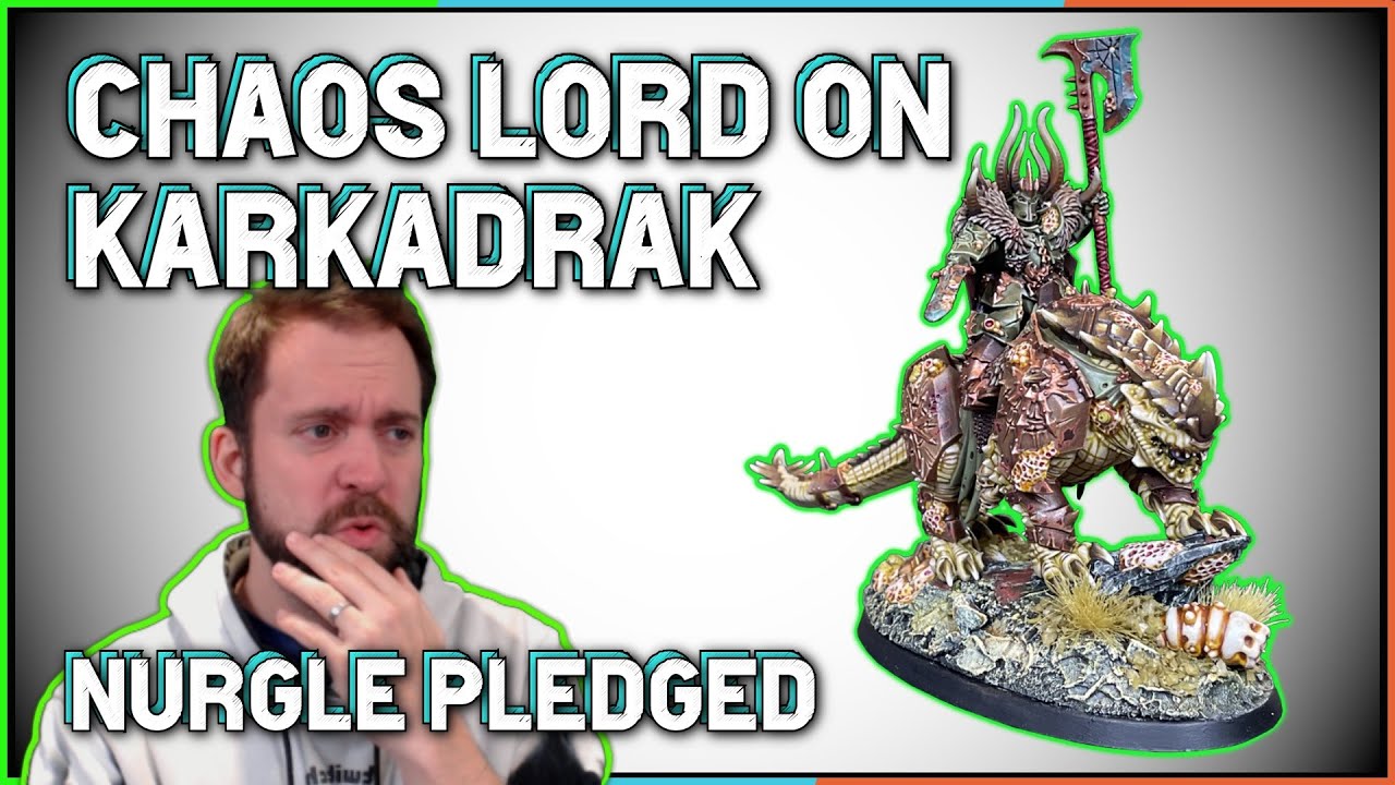 Painting a CHAOS LORD on Karkadrak worshipping NURGLE - [Age of Sigmar Painting Video #1]