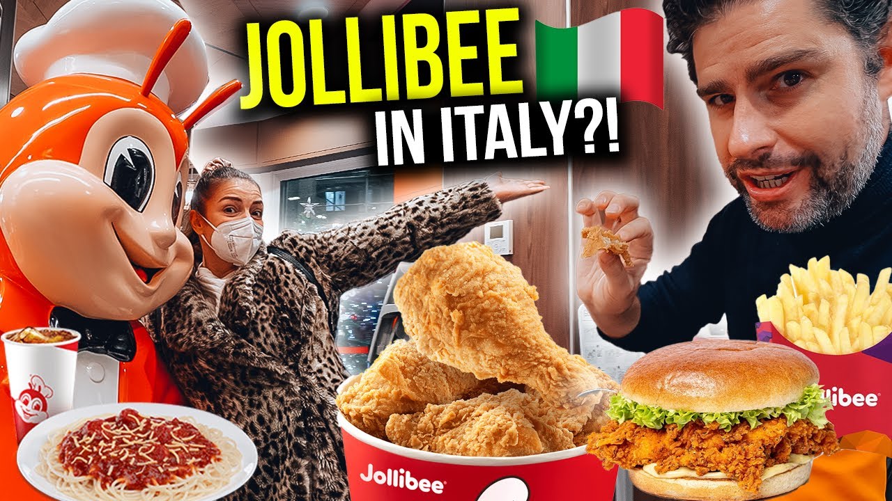 FOREIGNERS try JOLLIBEE in ITALY - DIFFERENT Taste and Menu?!