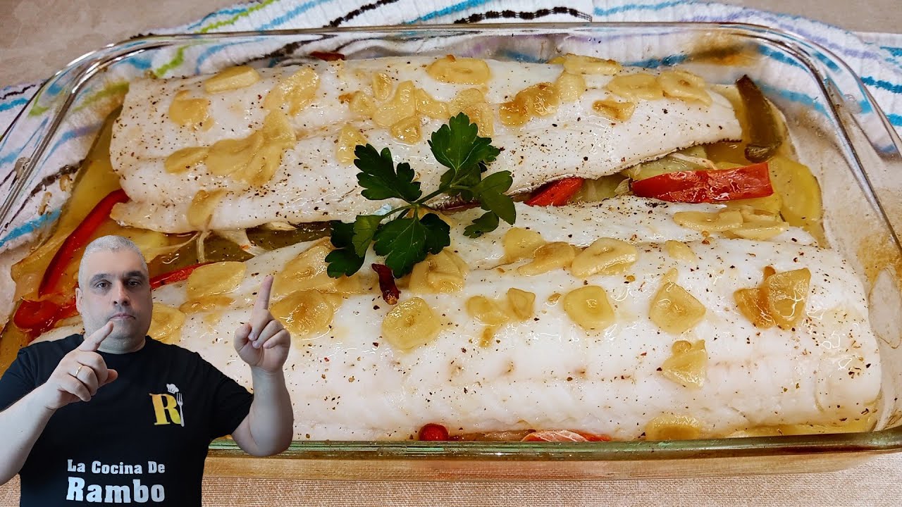 🤩Merluza al horno con patatas y verduras - Receta muy fácil y rápida - Esta Brutal...🤩
