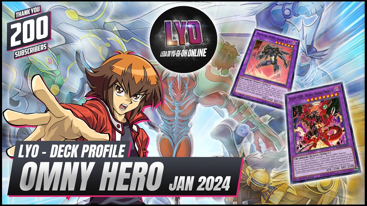 *Top 4 Rarity Tournament* OMNY HERO Deck Profile - Jan 2024 [Feat. Gianpy] LYO Lega Yu-Gi-Oh Online