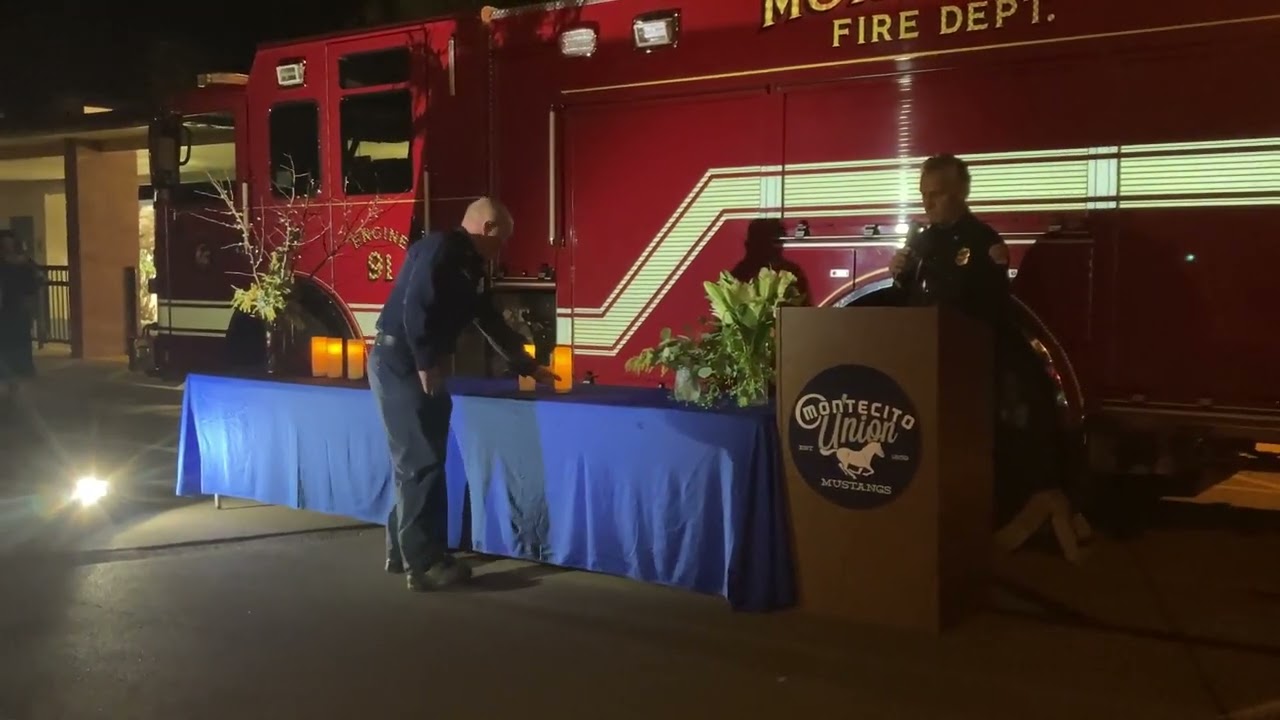 Montecito Fire Chief Neels speech at Raising Our Light 2025.