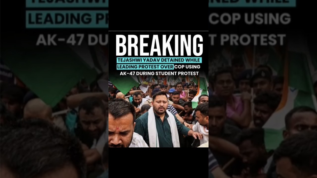 RJD Protest & Tejashwi Yadav Detained