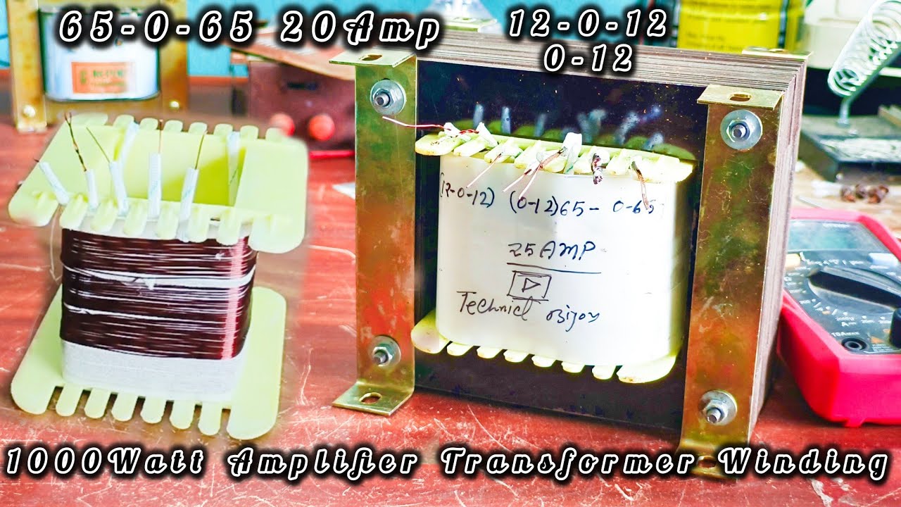 65-0-65 20Amp Transformer Winding || 1000W Amplifier Transformer Winding || Technical Bijoy