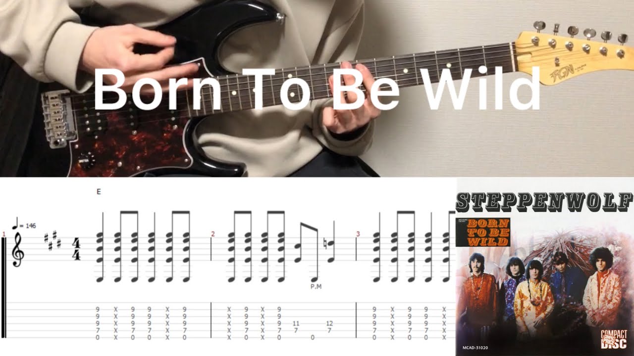 Steppenwolf - Born To Be Wild (guitar cover with tabs & chords)