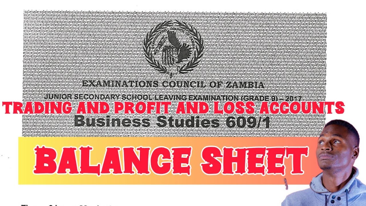 2017 Exam | Trading and Profit and Loss Accounts | Balance Sheet as at | Grade 9 Business Studies