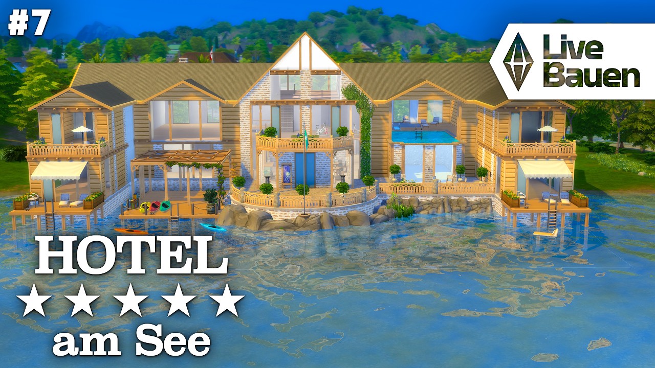 Hotel am See bauen #7 🏹 💚 Die Sims 4 Auf ins Abenteuer Pack
