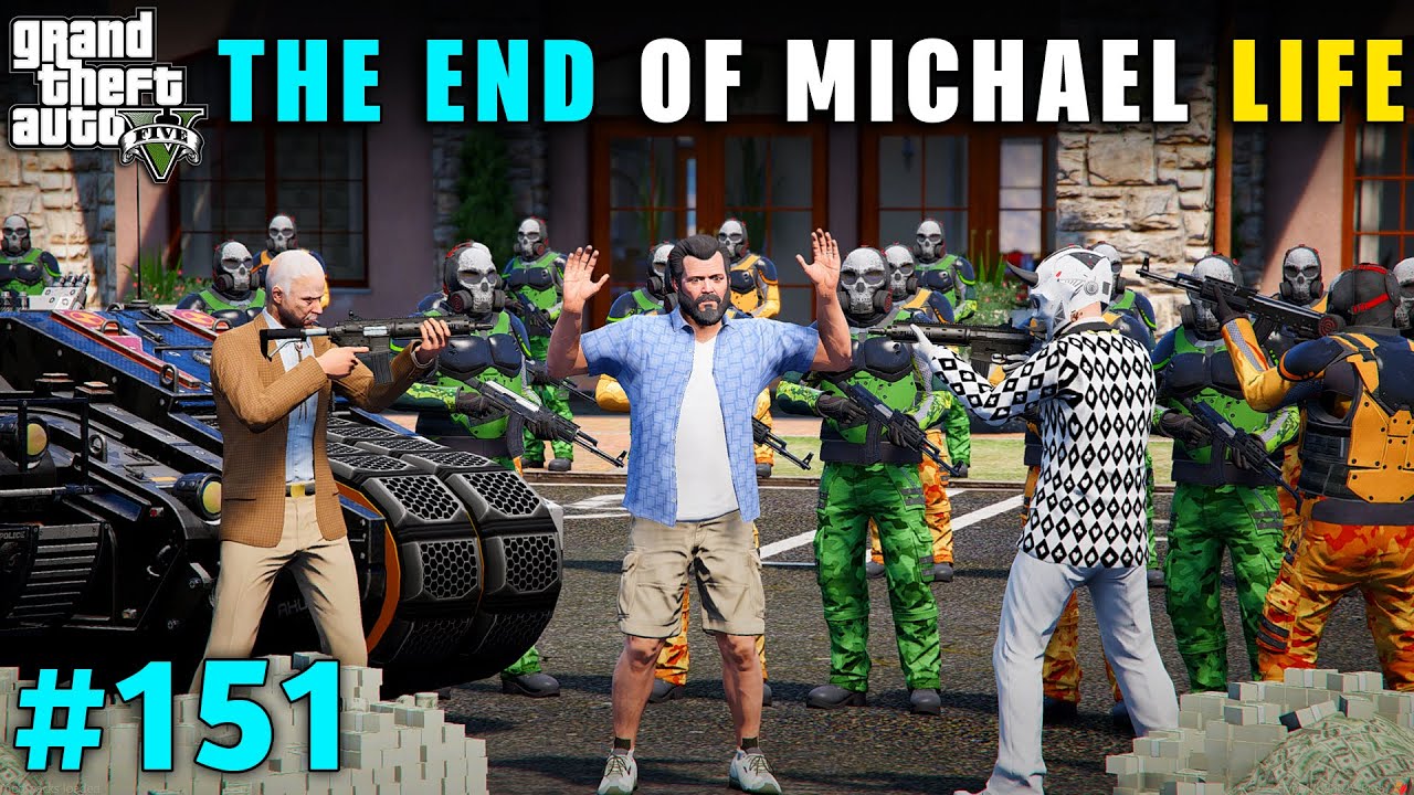 THE END OF MICHAEL LIFE  IN SECURITY FIGHT | GTA V GAMEPLAY #151
